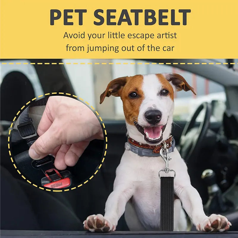 Adjustable Pet Car Seatbelt Harness