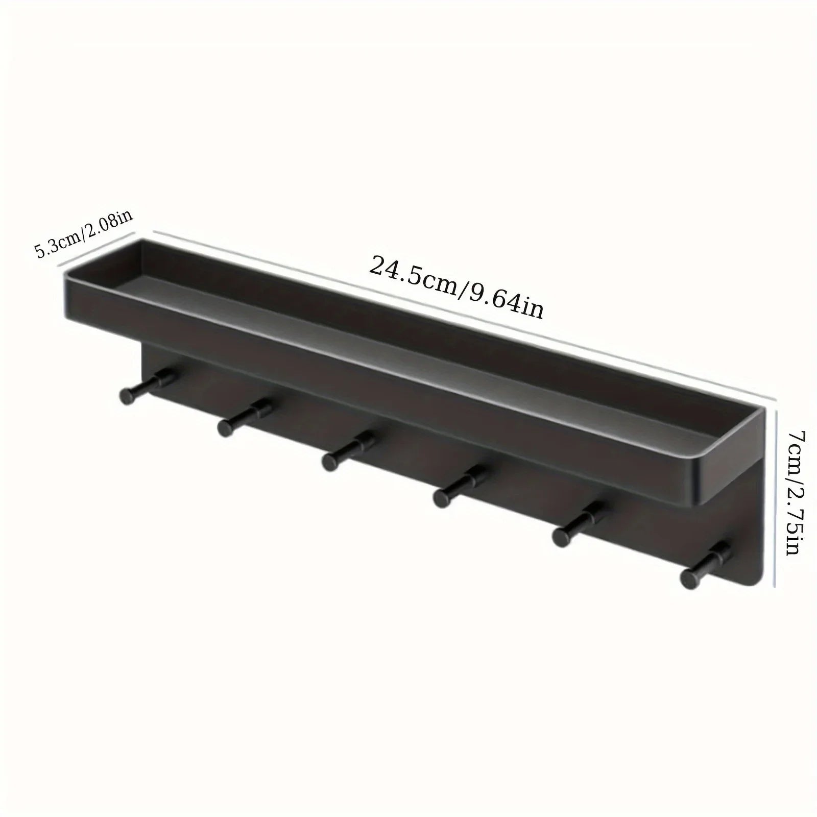 Entryway Key & Mail Organizer with Hooks
