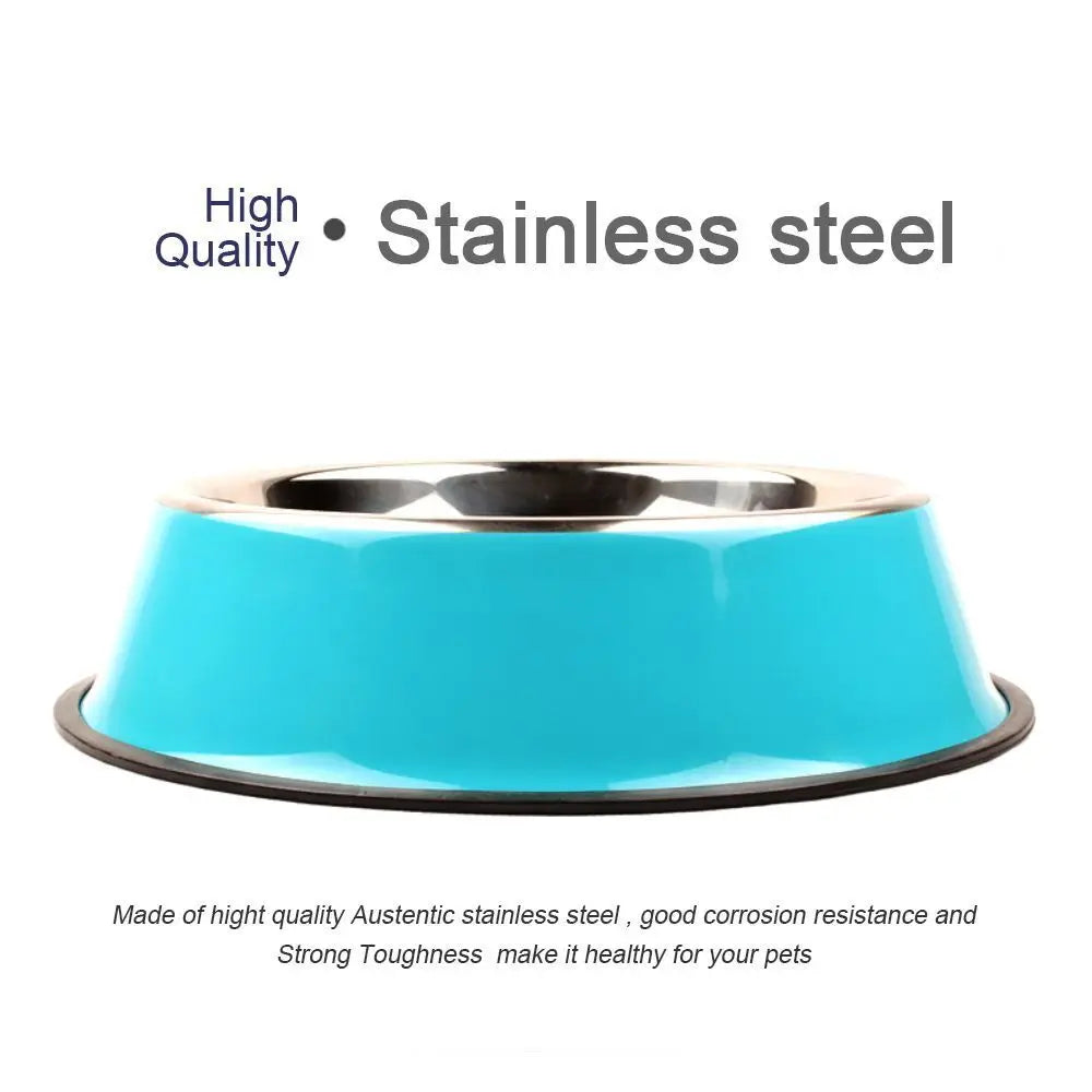 Stainless Steel Pet Feeding Bowl Set
