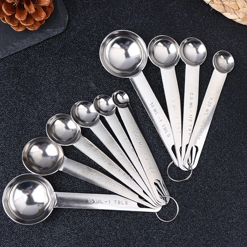 Stainless Steel Measuring Cups & Spoons Set