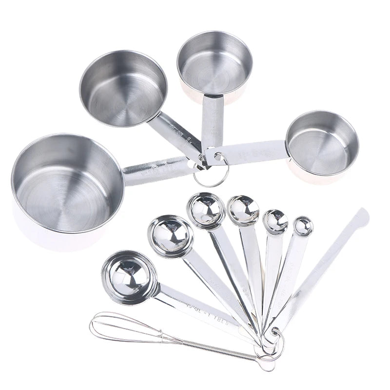 Stainless Steel Measuring Cups & Spoons Set