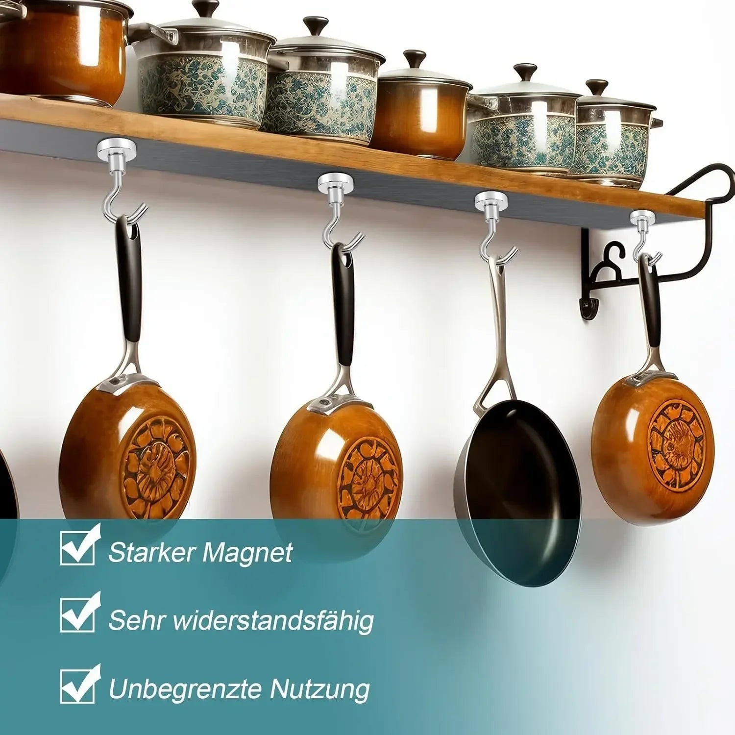 Magnetic Utility Storage Hooks, Multi-Purpose