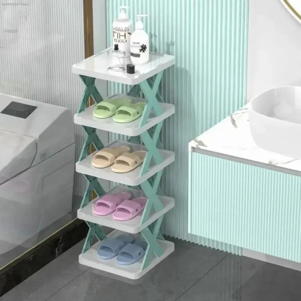 Space-Saving Stackable Shoe Rack