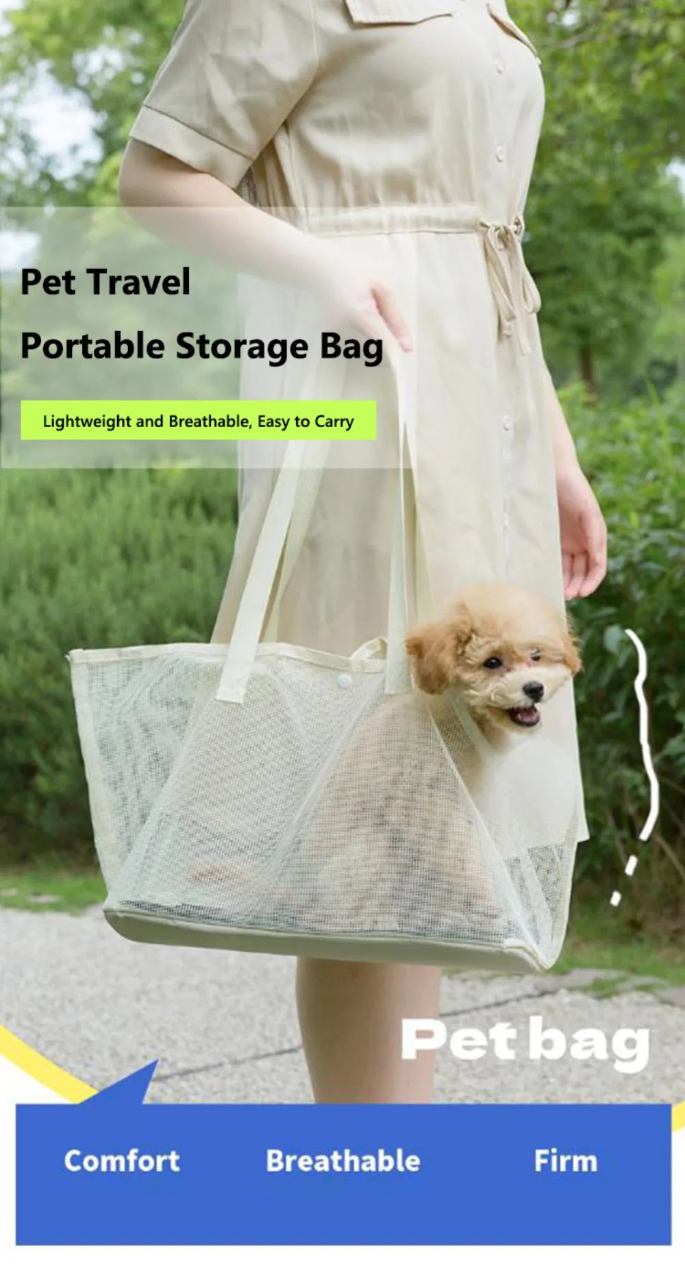 Collapsible Mesh Pet Carrier Bag