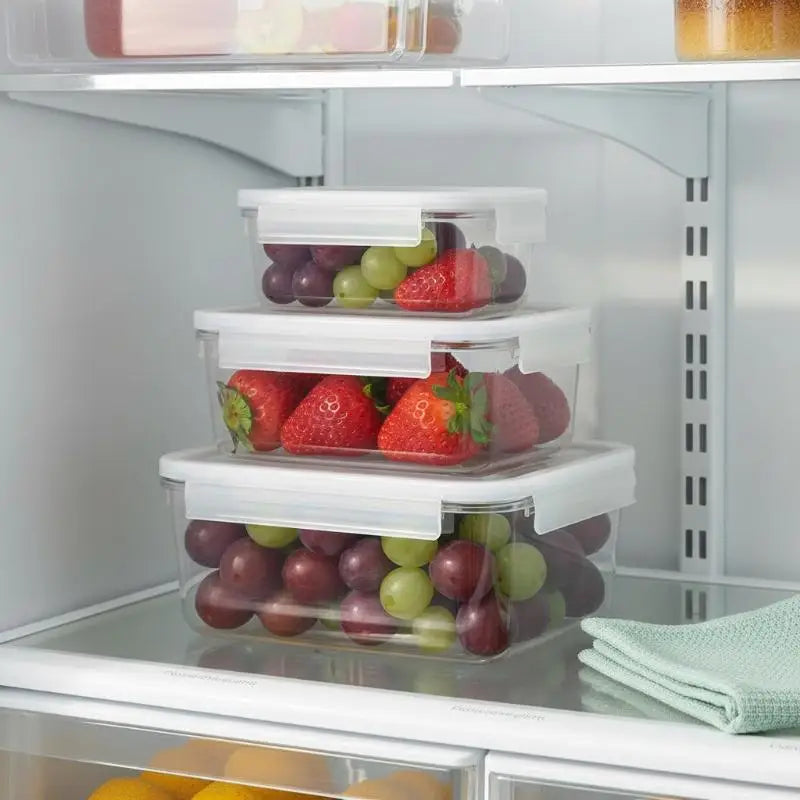 Refrigerator Storage Bins with Lids