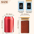Glass Spice Jars with Bamboo Lids & Labels