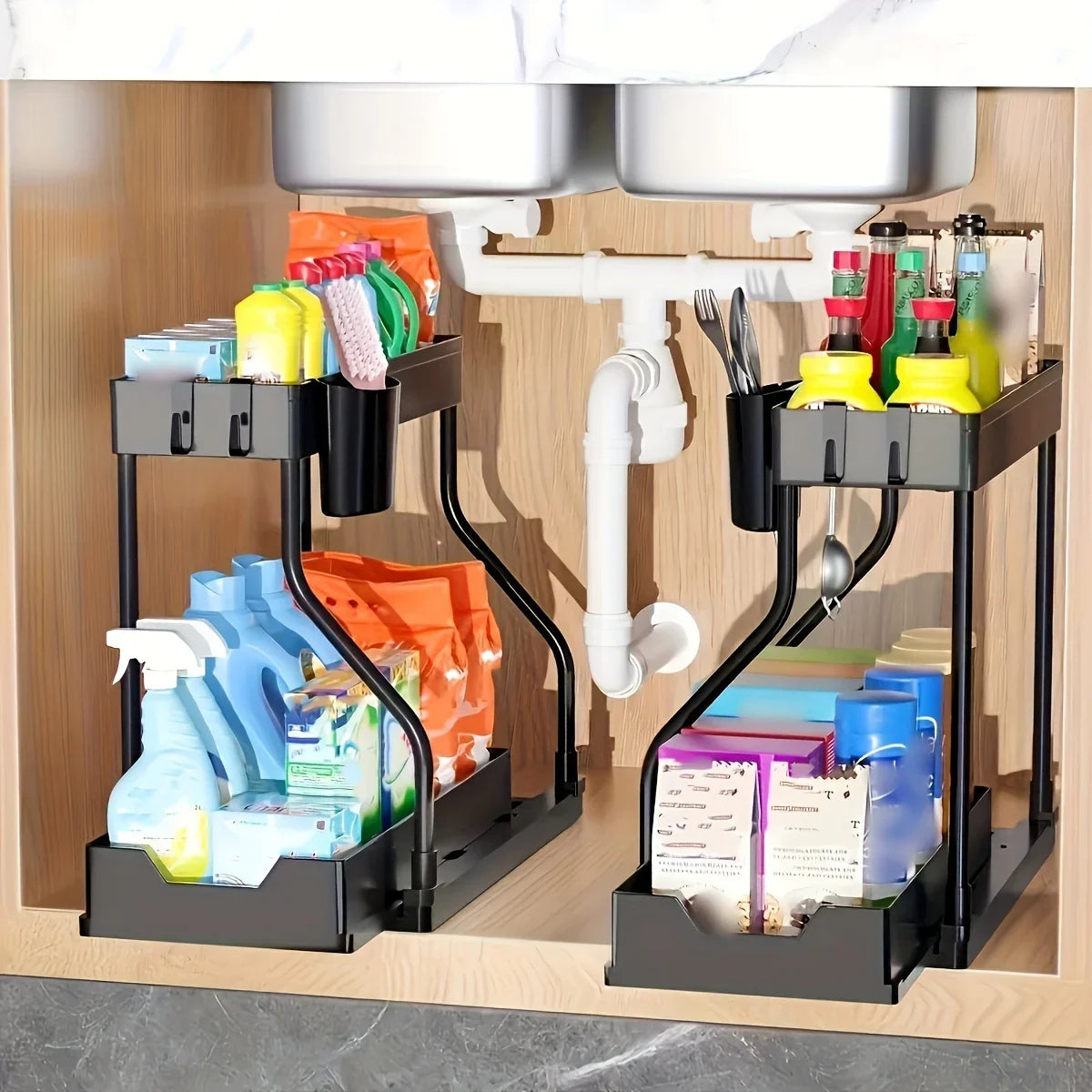 Under-Sink Pull-Out Storage Organizer