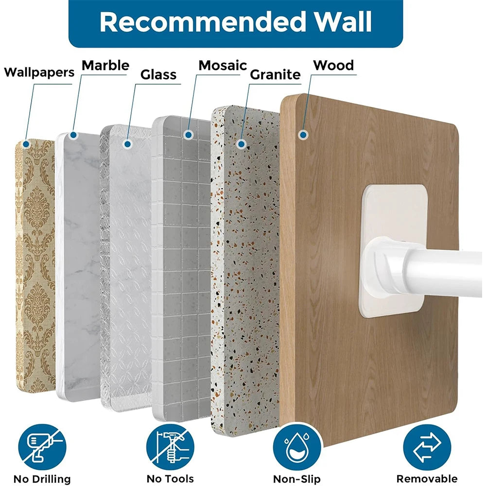 Adjustable Tension Rod Closet Organizer, Set of 3