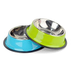 Stainless Steel Pet Feeding Bowl Set