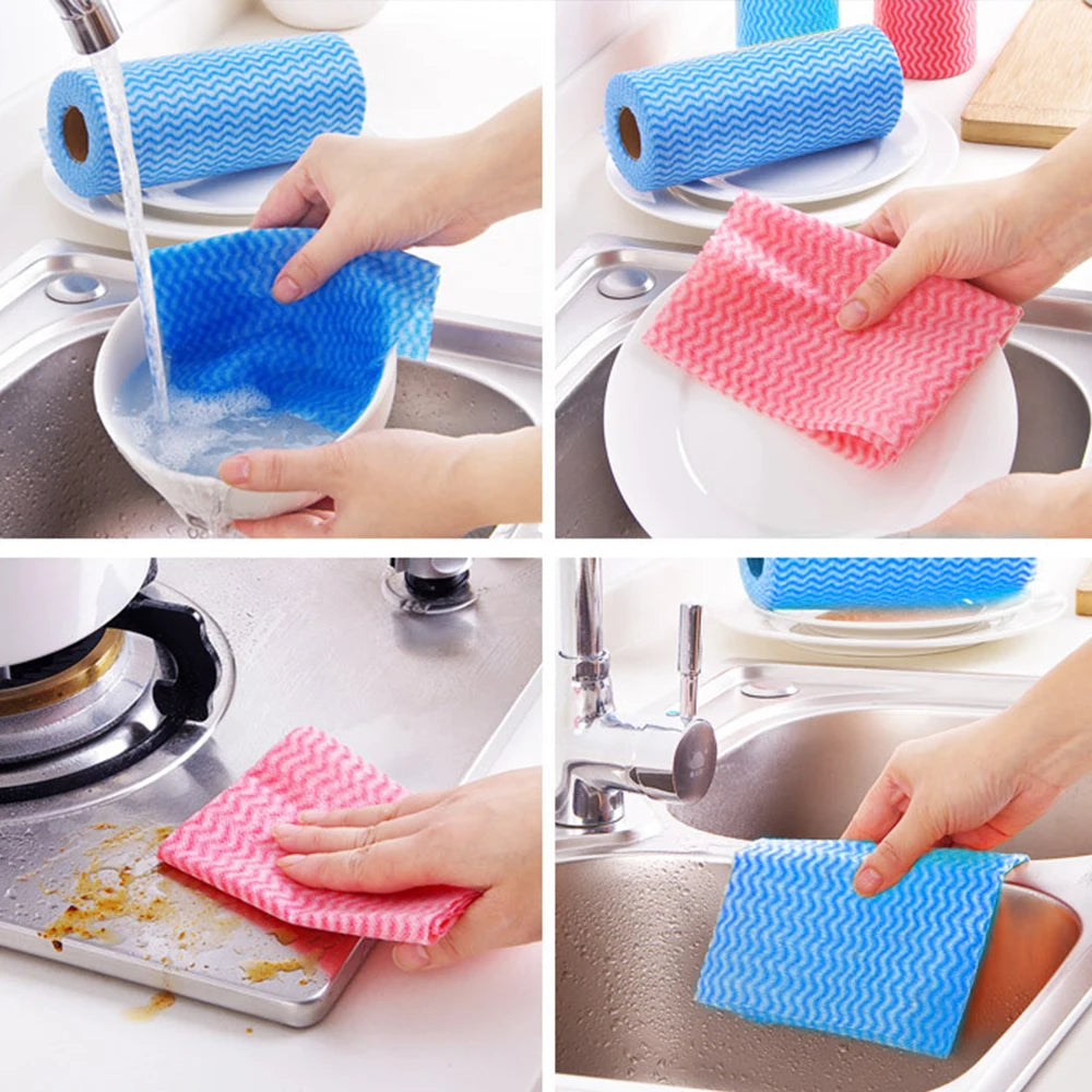 Reusable Paper Towel Roll, Washable Cleaning Cloths