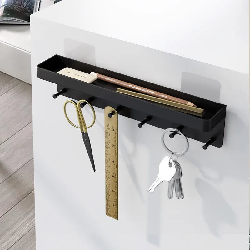 Entryway Key & Mail Organizer with Hooks