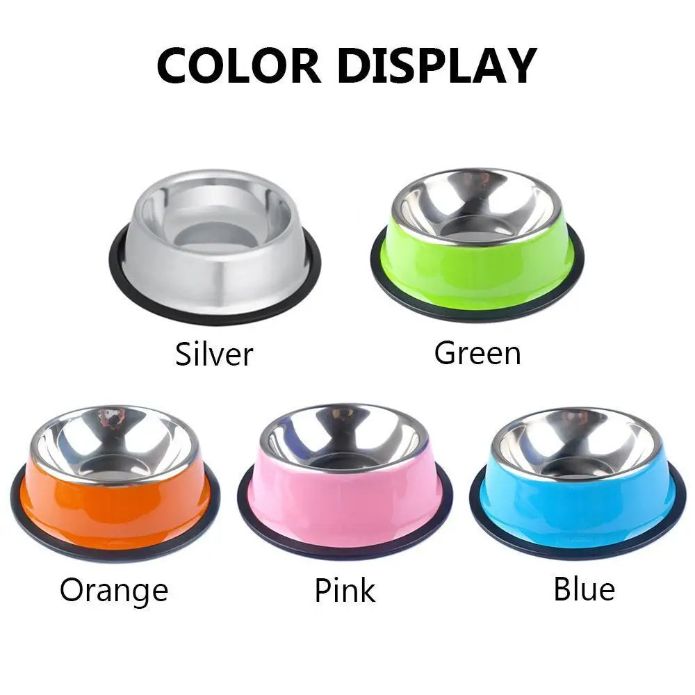 Stainless Steel Pet Feeding Bowl Set