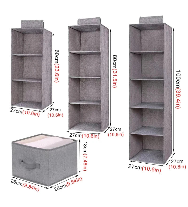 Hanging Closet Organizer for Wardrobe Storage
