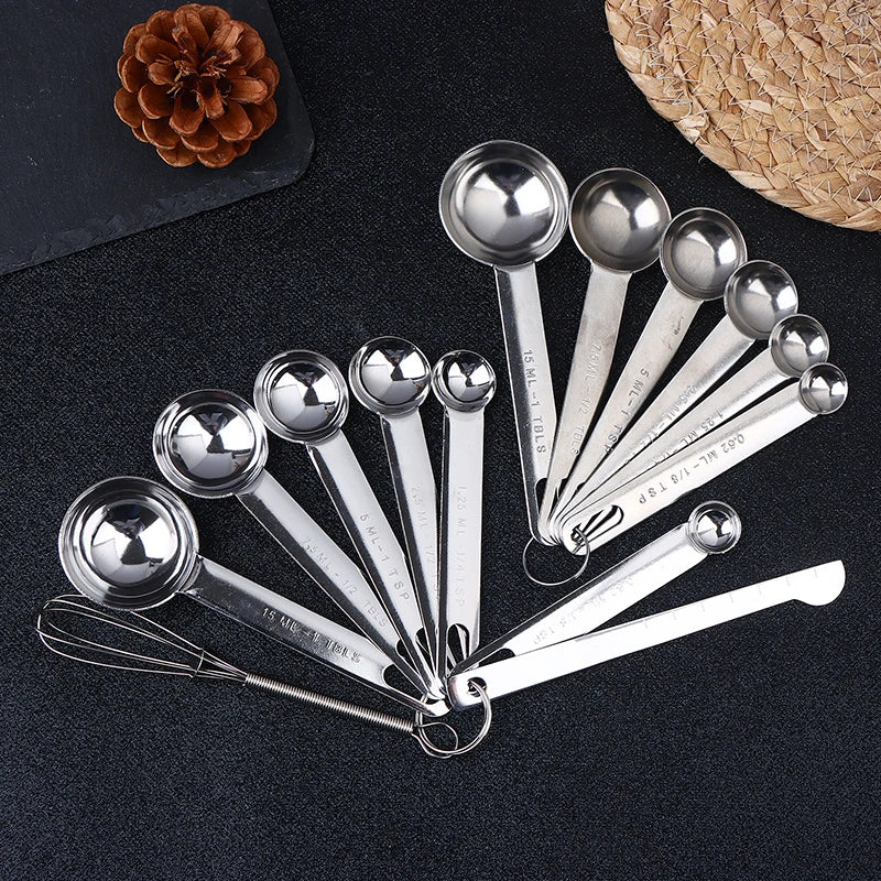 Stainless Steel Measuring Cups & Spoons Set