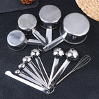 Stainless Steel Measuring Cups & Spoons Set
