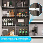 Adjustable Tension Rod Closet Organizer, Set of 3
