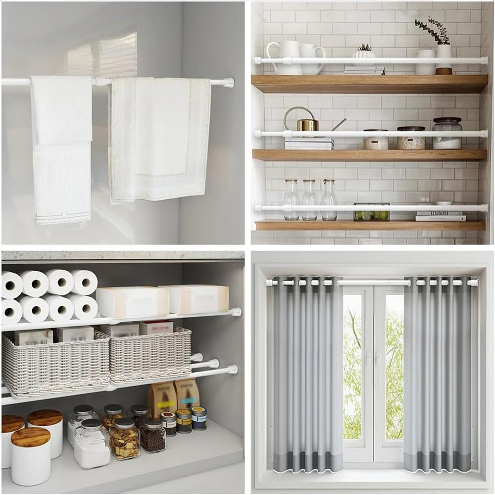 Adjustable Tension Rod Closet Organizer, Set of 3