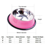Stainless Steel Pet Feeding Bowl Set