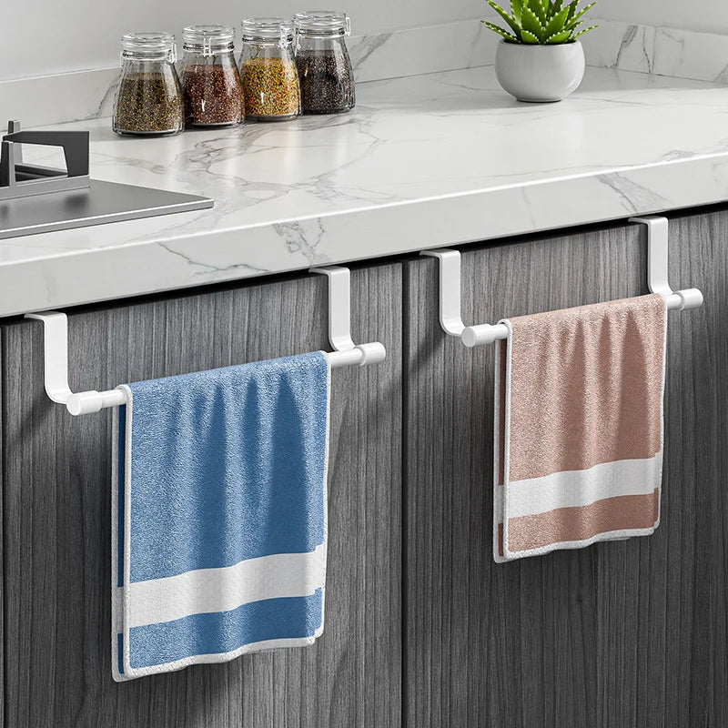 Over-Door Stainless Steel Towel Rack