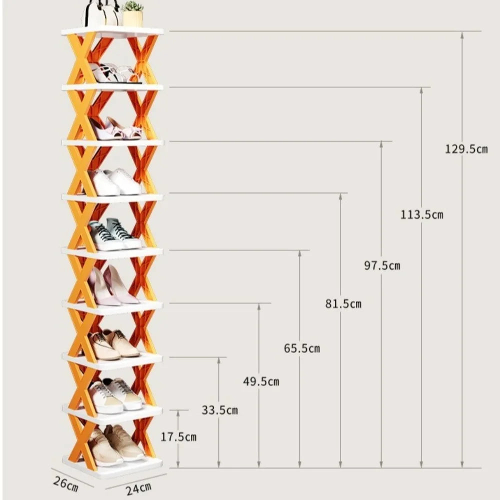 Space-Saving Stackable Shoe Rack