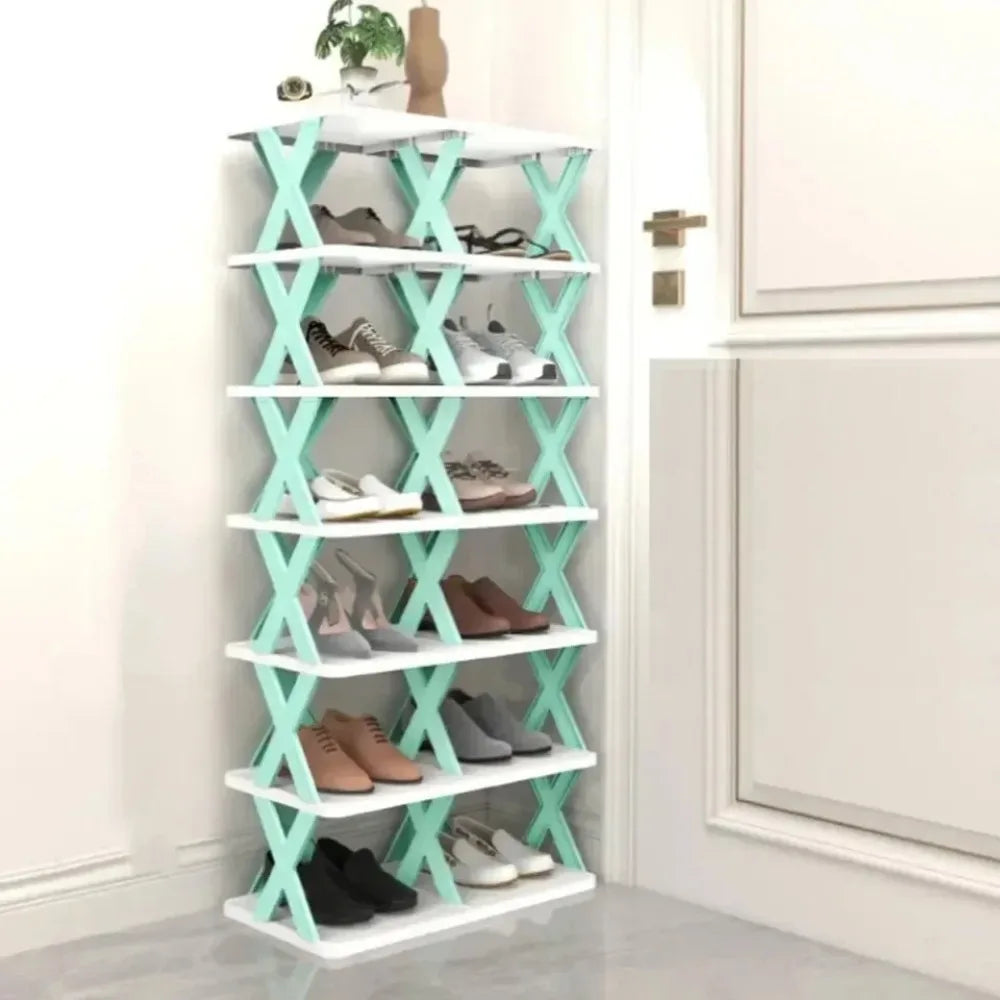 Space-Saving Stackable Shoe Rack