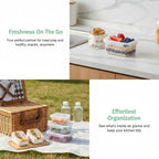 Refrigerator Storage Bins with Lids