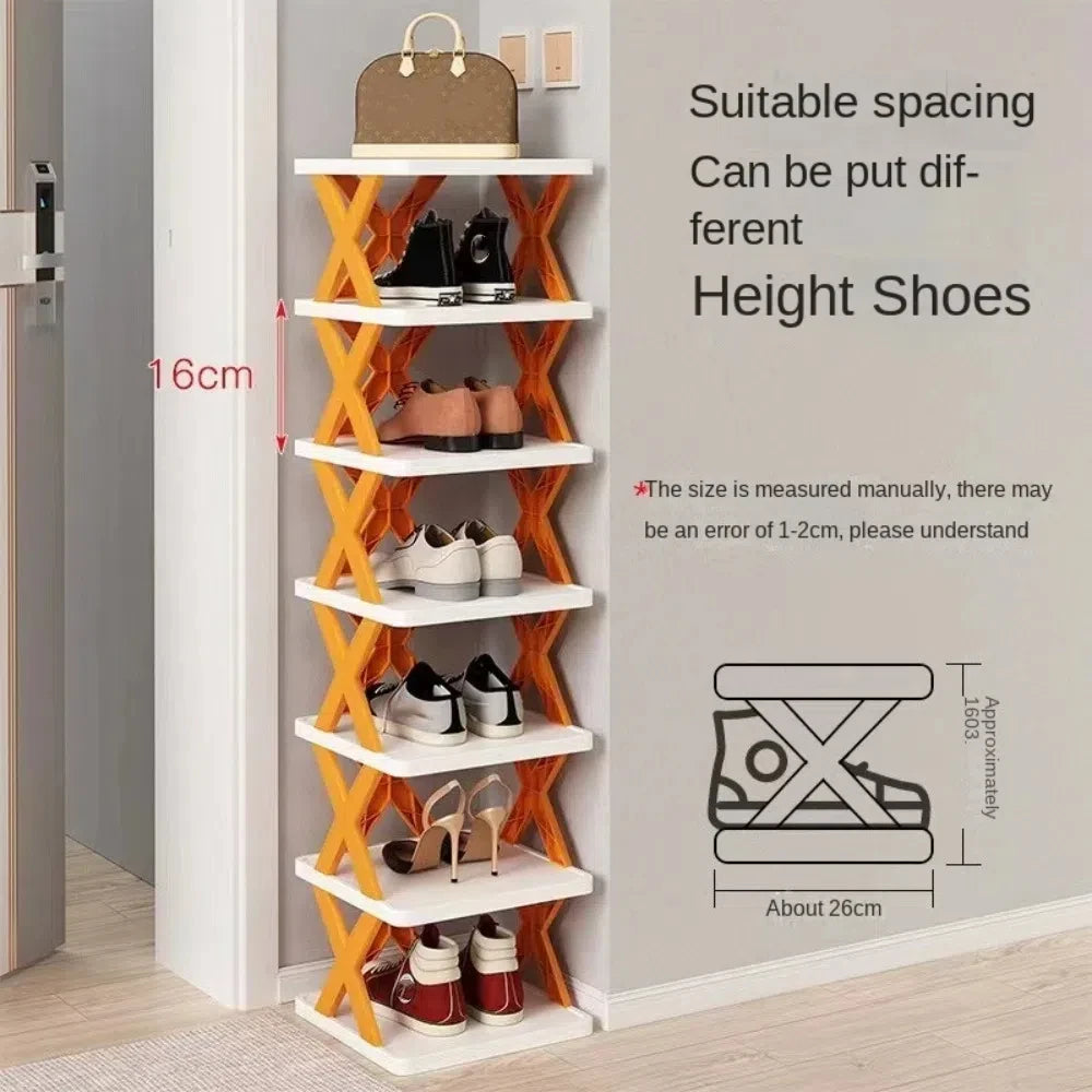Space-Saving Stackable Shoe Rack