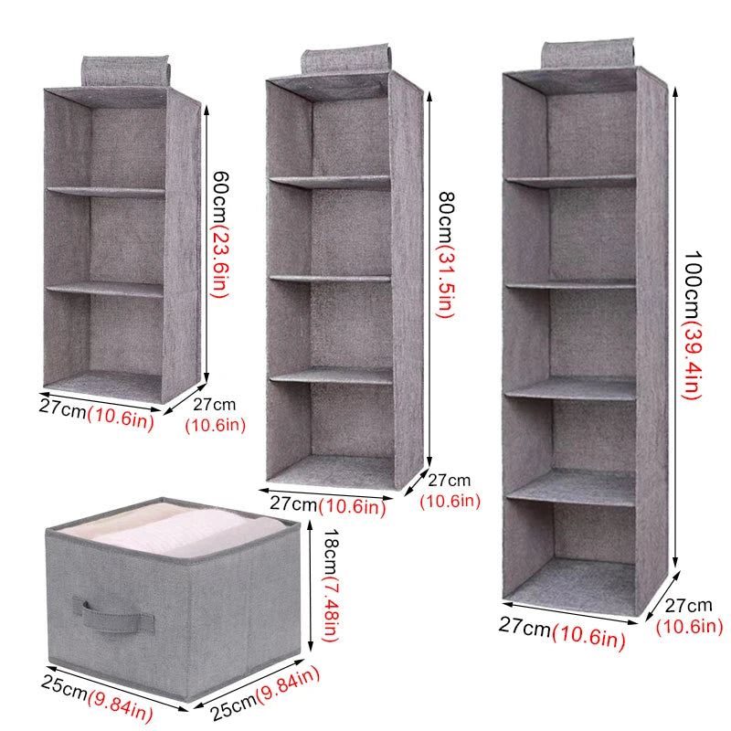 Hanging Closet Organizer for Wardrobe Storage