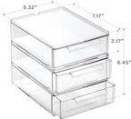 Modular Stackable Storage Drawers, 3-Pack