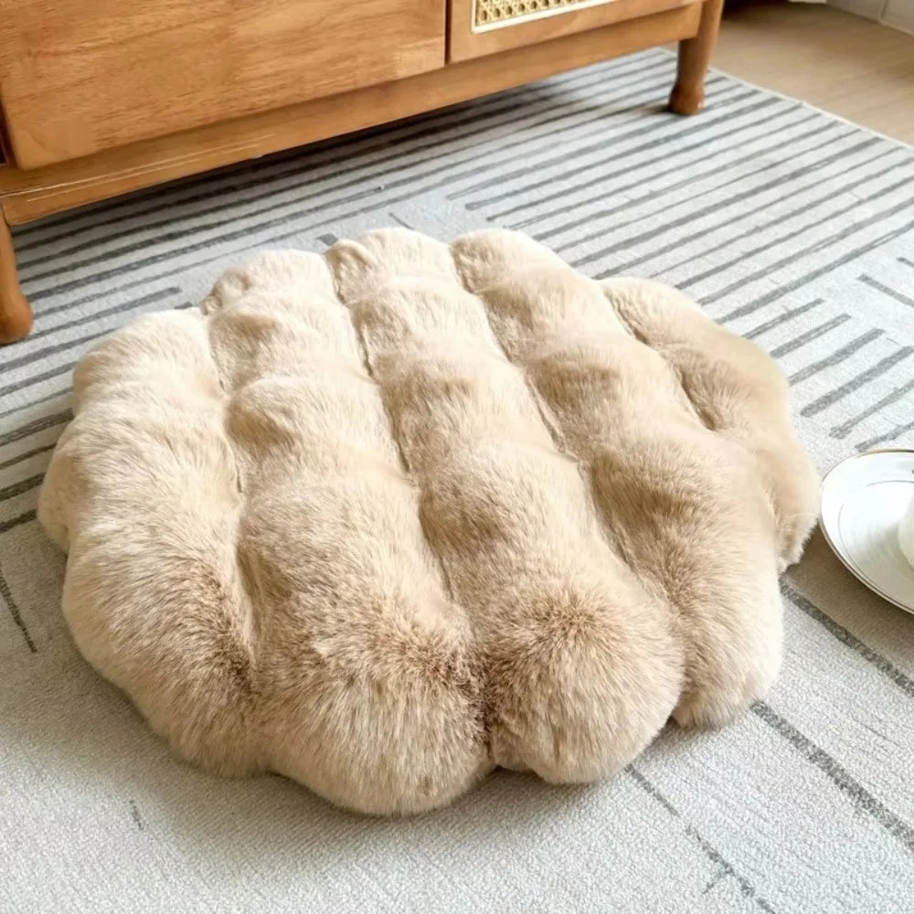 Washable Round Pet Bed Mat, Non-Slip