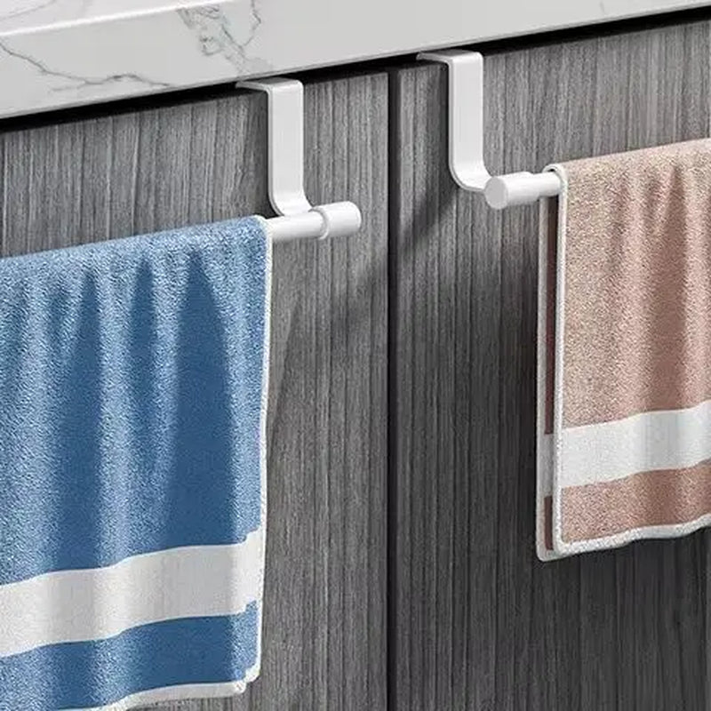 Over-Door Stainless Steel Towel Rack