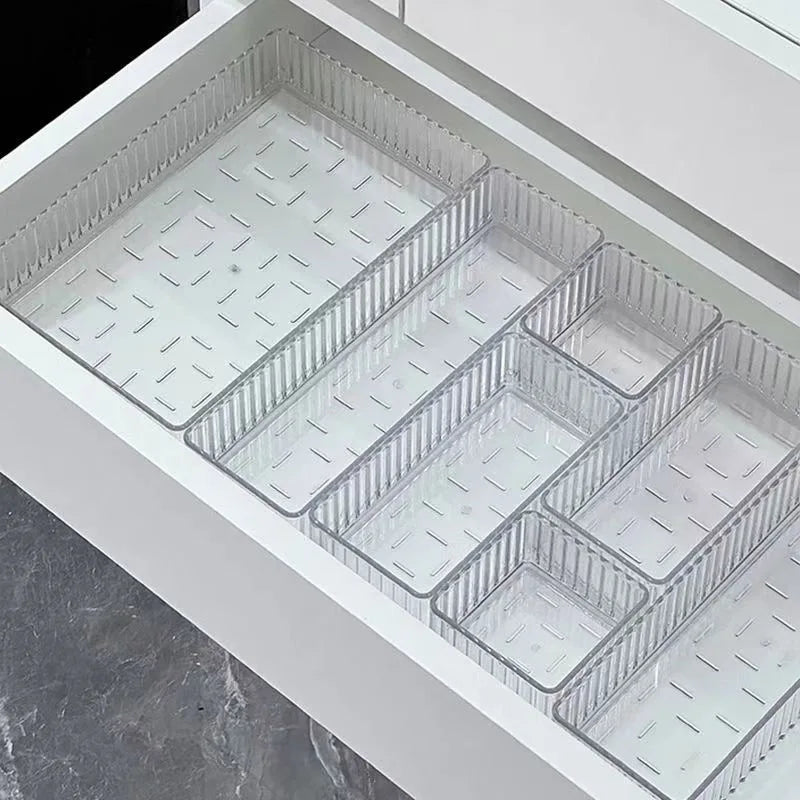 Clear Drawer Organizer Trays for Bathroom Vanity