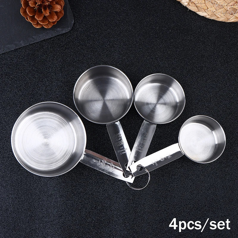Stainless Steel Measuring Cups & Spoons Set