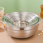 Nesting Prep Bowls with Lids, Stainless Steel Set