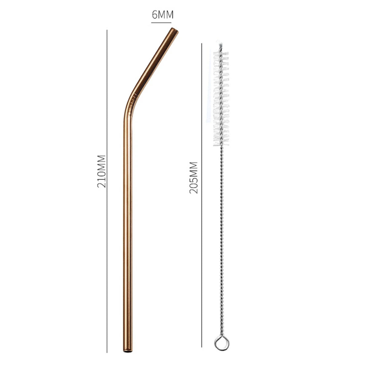 Stainless Steel Reusable Straws with Cleaning Brush