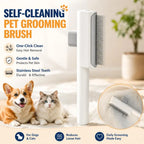 Self-Cleaning Deshedding Pet Grooming Brush