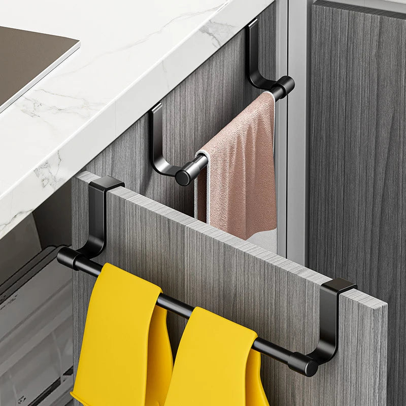 Over-Door Stainless Steel Towel Rack