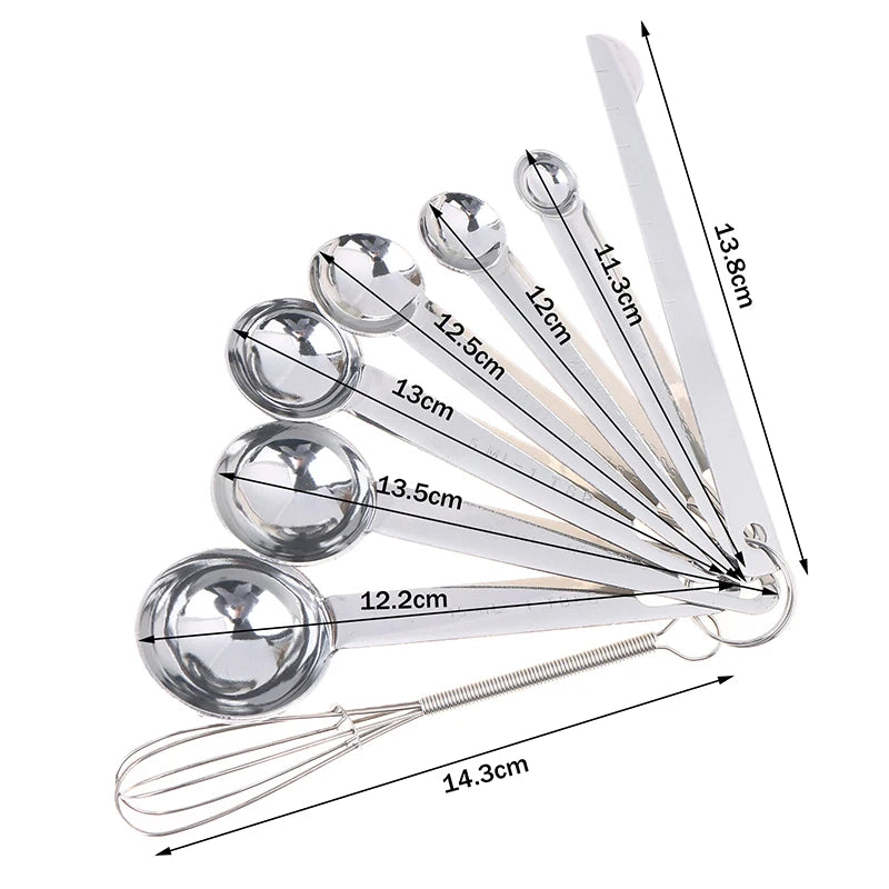 Stainless Steel Measuring Cups & Spoons Set