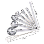 Stainless Steel Measuring Cups & Spoons Set