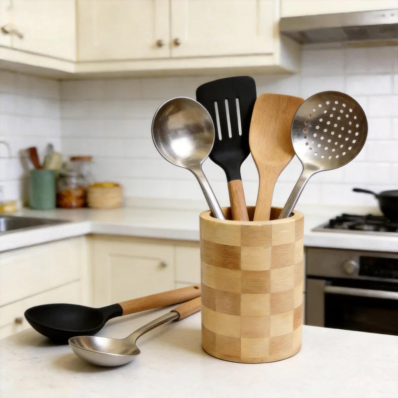 Bamboo Kitchen Utensil Holder