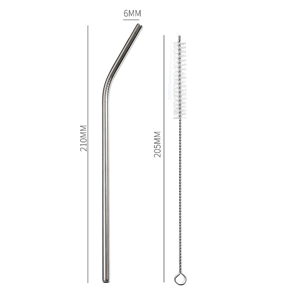 Stainless Steel Reusable Straws with Cleaning Brush