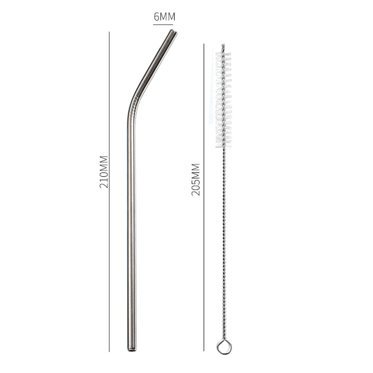 Stainless Steel Reusable Straws with Cleaning Brush