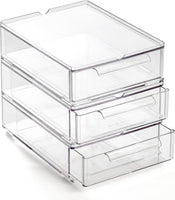Modular Stackable Storage Drawers, 3-Pack