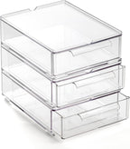 Modular Stackable Storage Drawers, 3-Pack