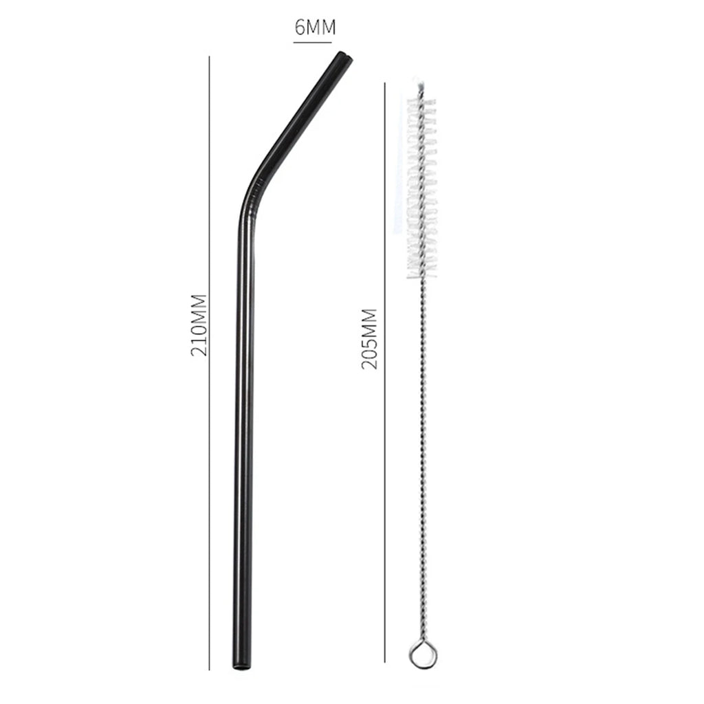 Stainless Steel Reusable Straws with Cleaning Brush