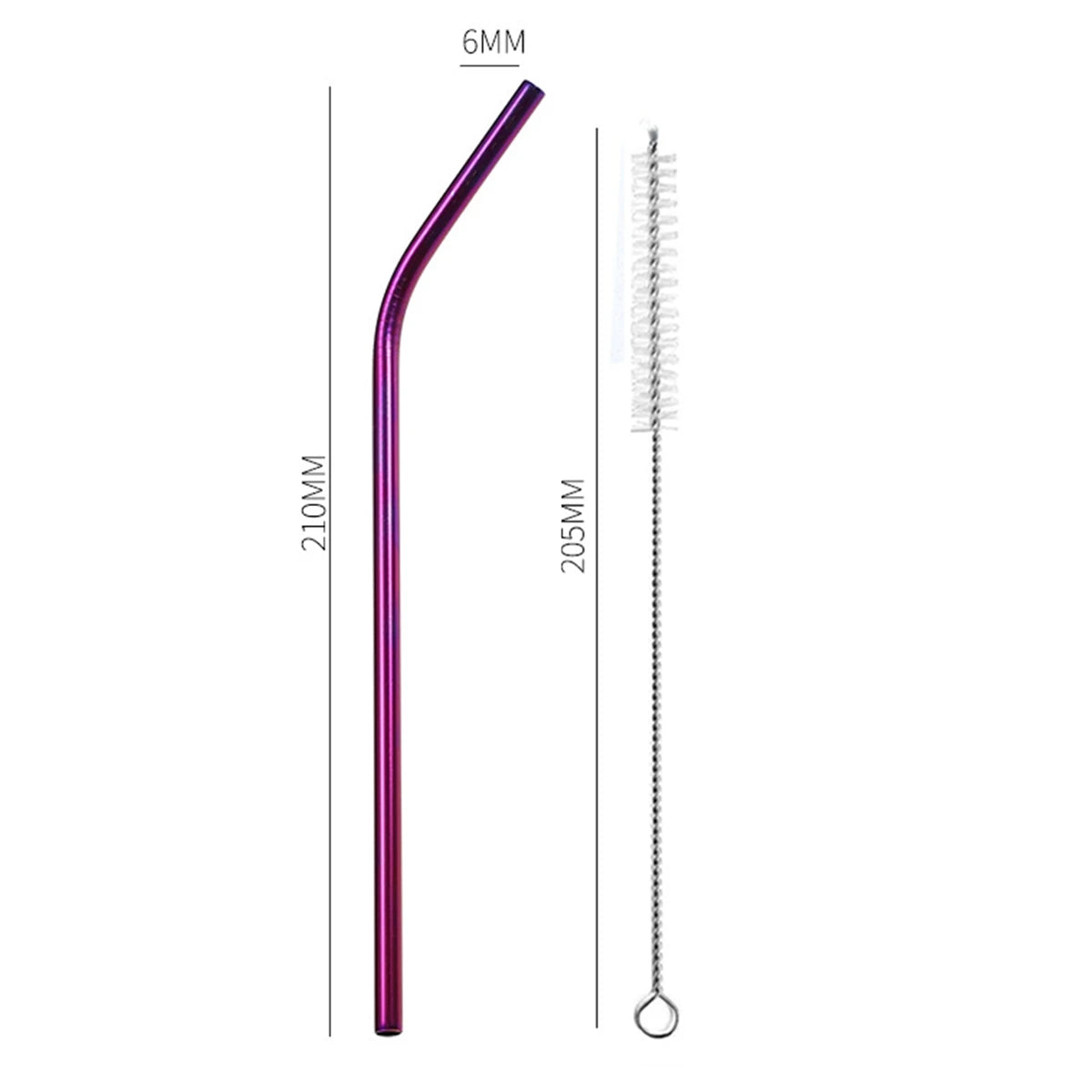 Stainless Steel Reusable Straws with Cleaning Brush