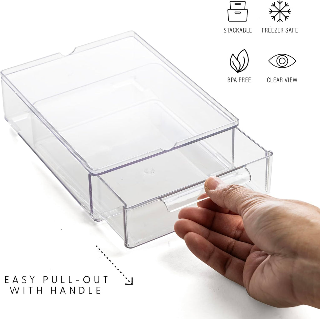 Modular Stackable Storage Drawers, 3-Pack