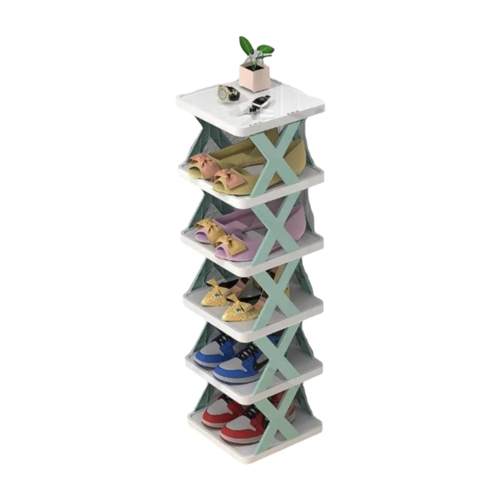 Space-Saving Stackable Shoe Rack