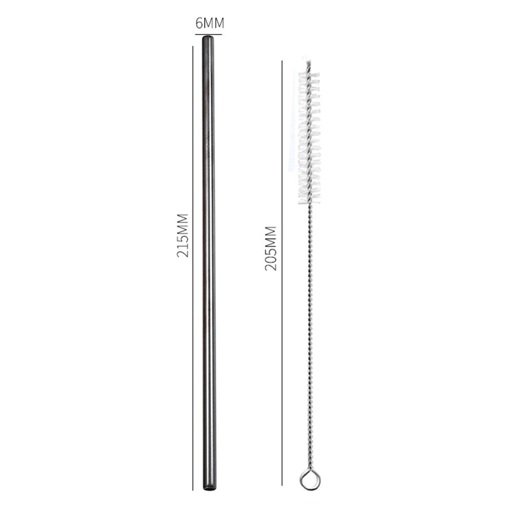 Stainless Steel Reusable Straws with Cleaning Brush
