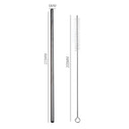 Stainless Steel Reusable Straws with Cleaning Brush